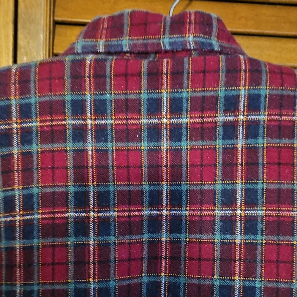 Vintage Wilderness Men's Plaid insulated Flannel Shirt button down comfy warm - Picture 9 of 16
